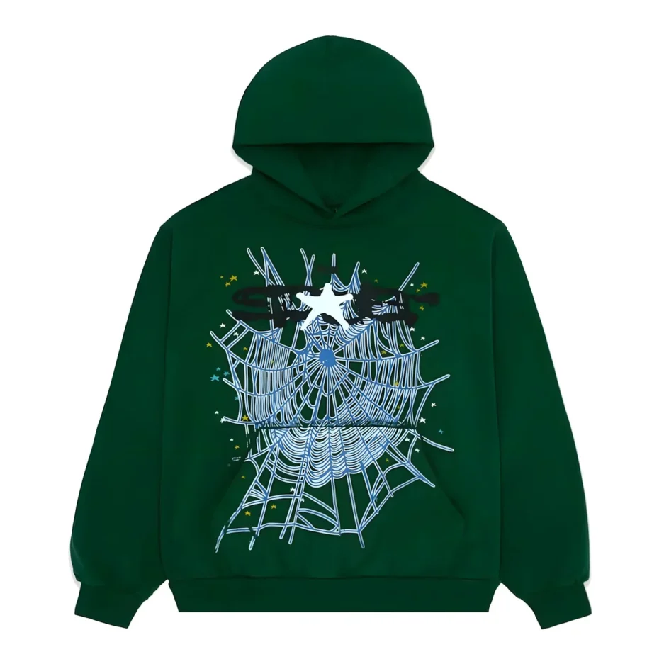green spider hoodie