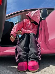 pink sp5der hoodie