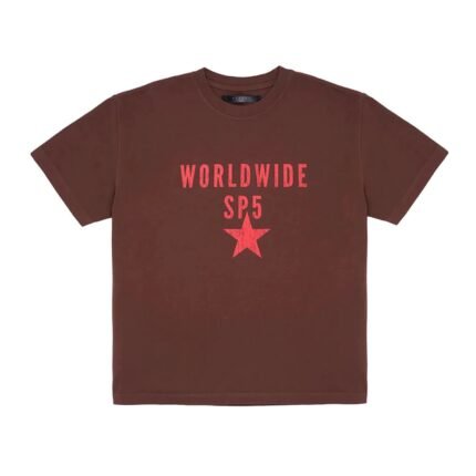 Sp5der Oversized Worldwide Sp5 Tee Brown