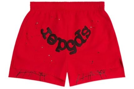 Sp5der OG Web Double Layer Short Red