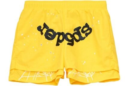 Sp5der OG Web Double Layer Short Yellow